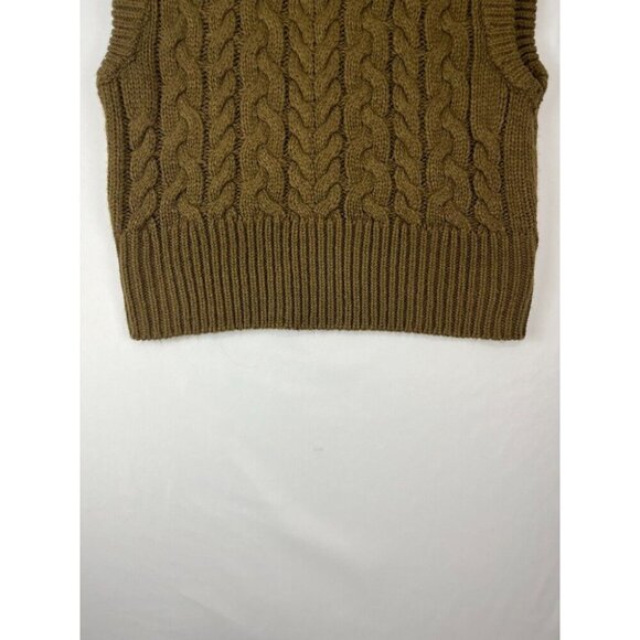 Cloth by Design Sweater Vest Womens Size S Cable-Knit Dark Academia - Picture 3 of 12